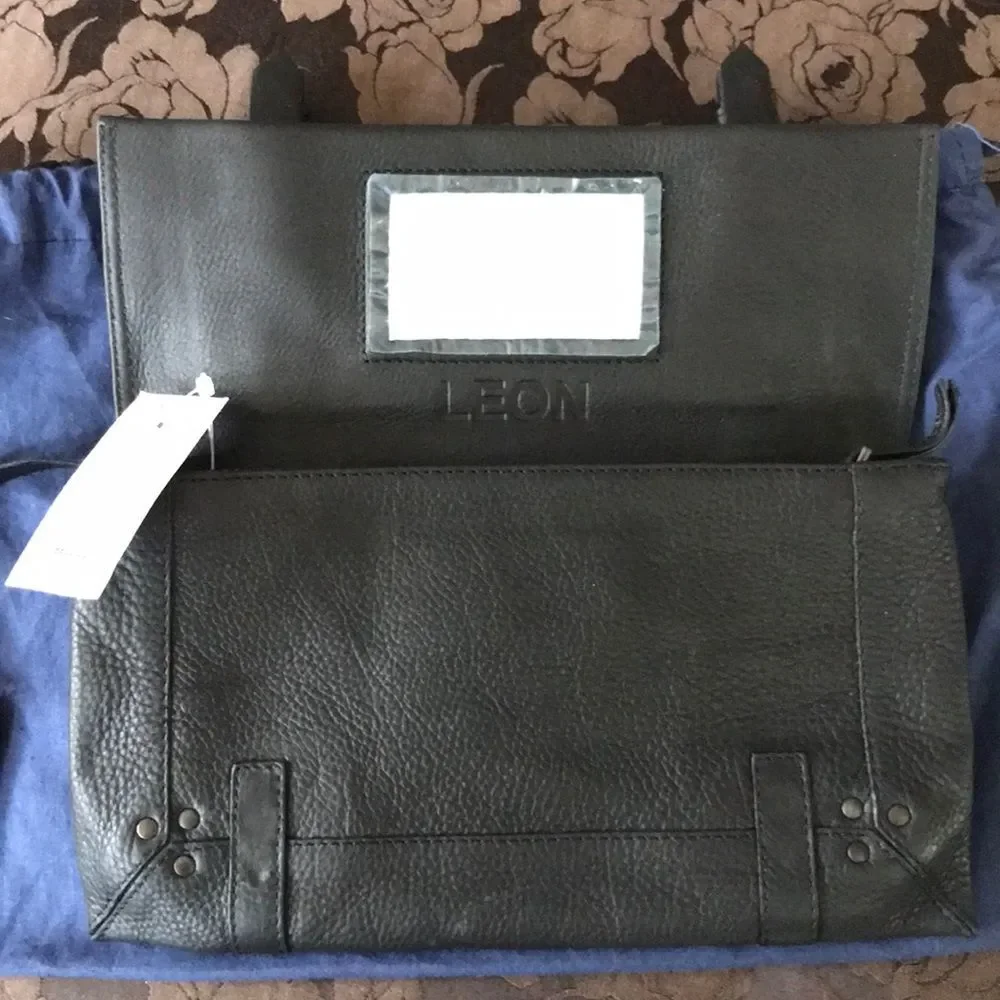 Jerome Dreyfuss Leon Black Calfskin Leather Clutch - Picture 6 of 8